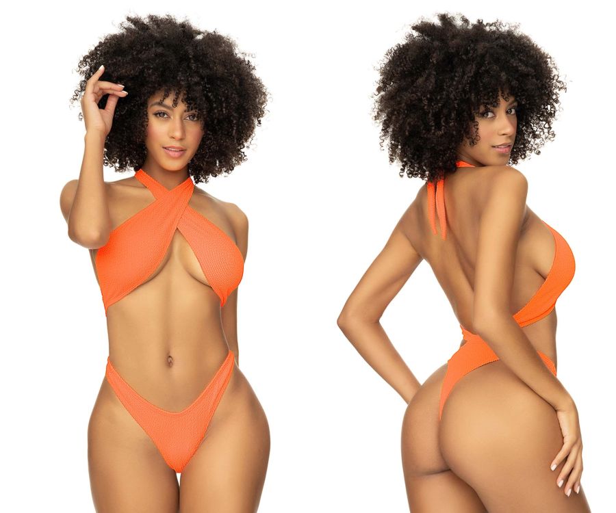 Mapale 67056 Monokini côtelé Couleur Orange vif