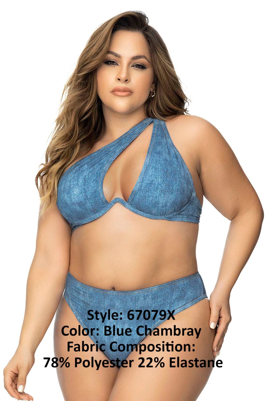 Maillot de bain deux pièces à armatures Mapale 67079X Couleur Chambray bleu