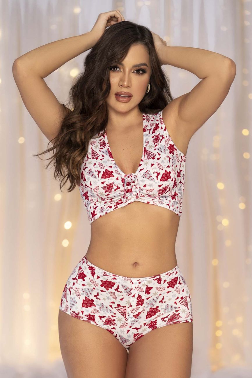Ensemble pyjama deux pièces Mapale 7531 haut et short couleur imprimé vacances