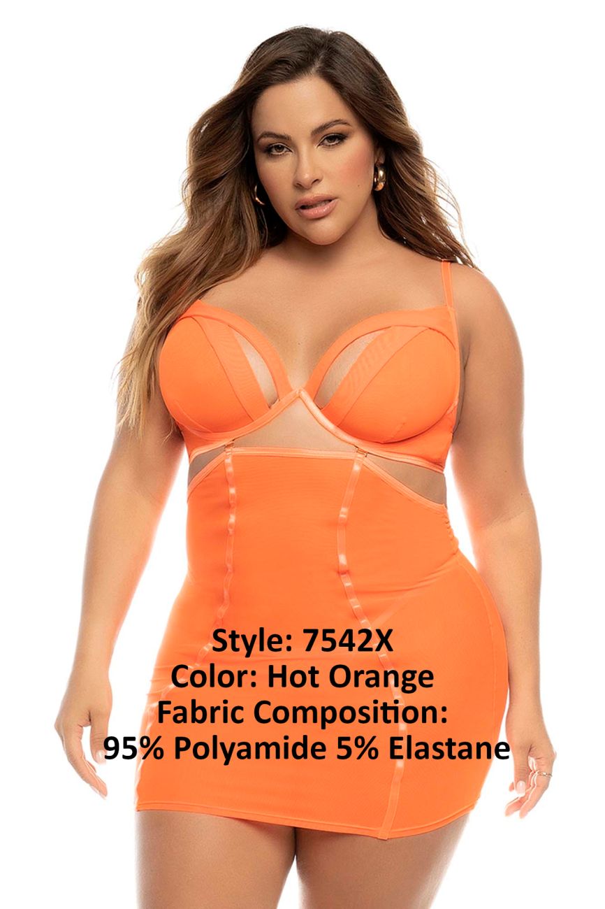 Mapale 7542X Arcadia 2 in 1 Babydoll Plus Farbe Hot Orange