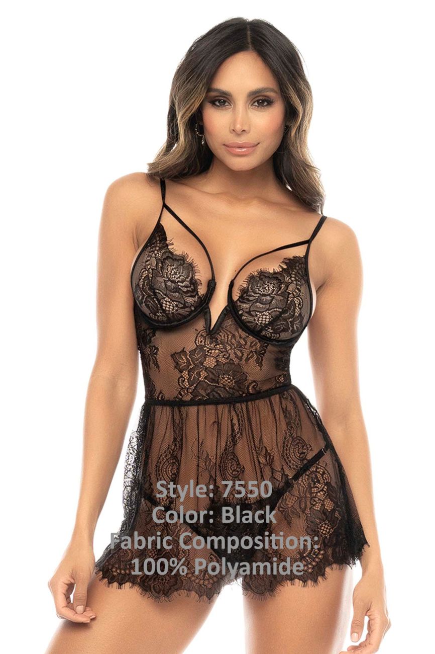 Mapale 7550 Selma Babydoll Farbe Schwarz