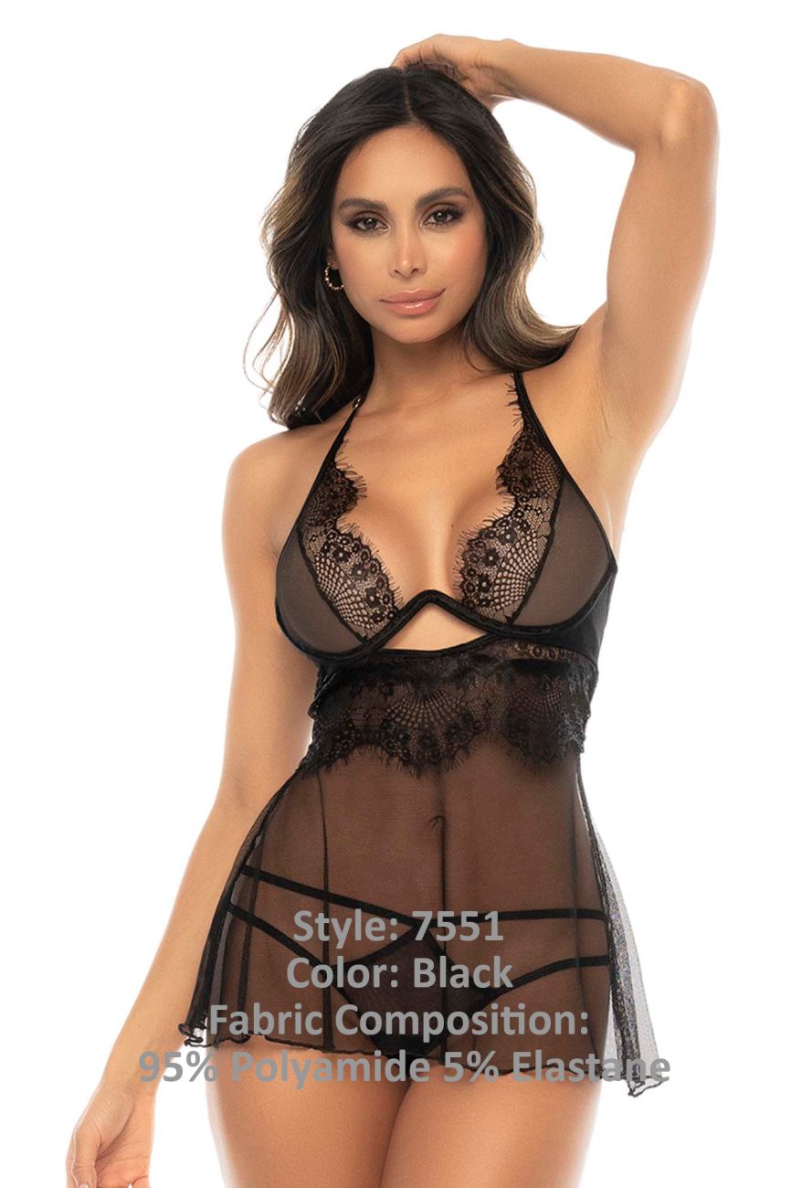 Mapale 7551 Shiloh Babydoll Farbe Schwarz