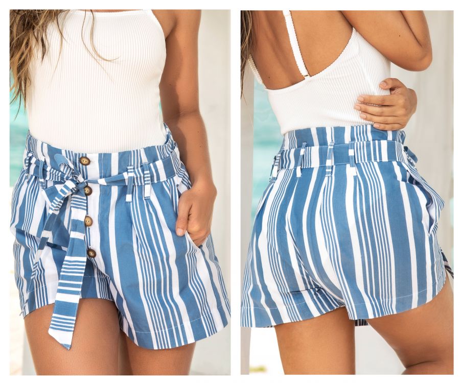 Short Mapale 7923 Couleur Rayures Bleues