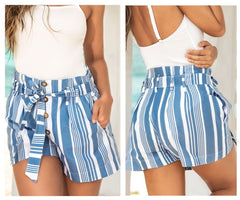 Short Mapale 7923 Couleur Rayures Bleues