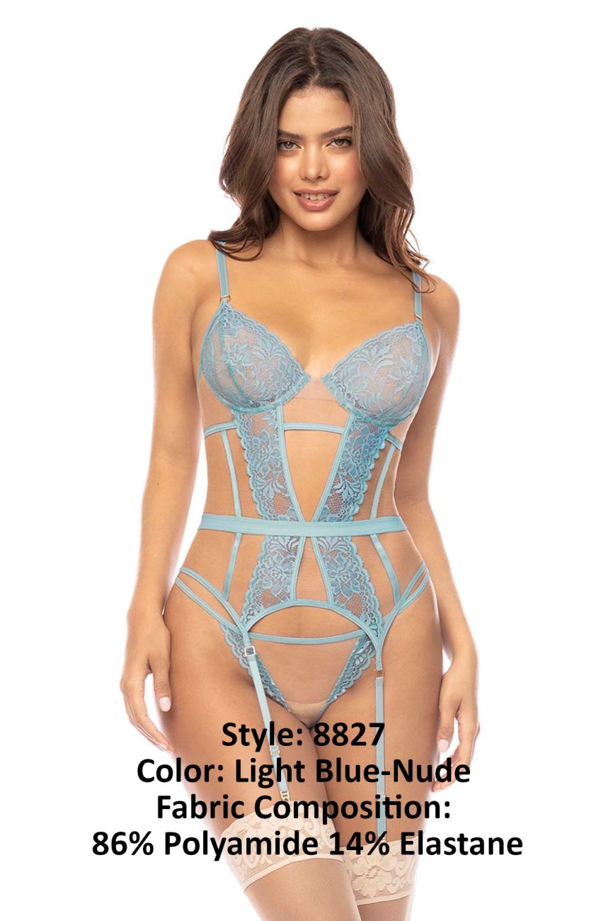 Mapale 8827 Danna Zweiteiliges Set Farbe Hellblau-Nude