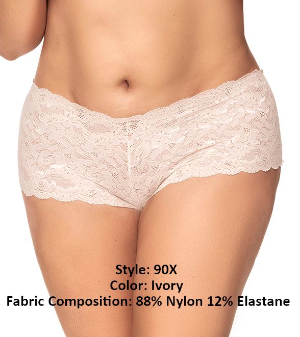 Mapale 90X Spitzen-Boyshort Farbe Elfenbein