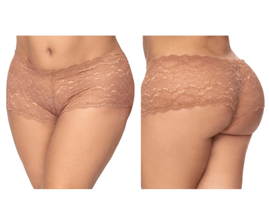 Shorty en dentelle Mapale 90X couleur taupe