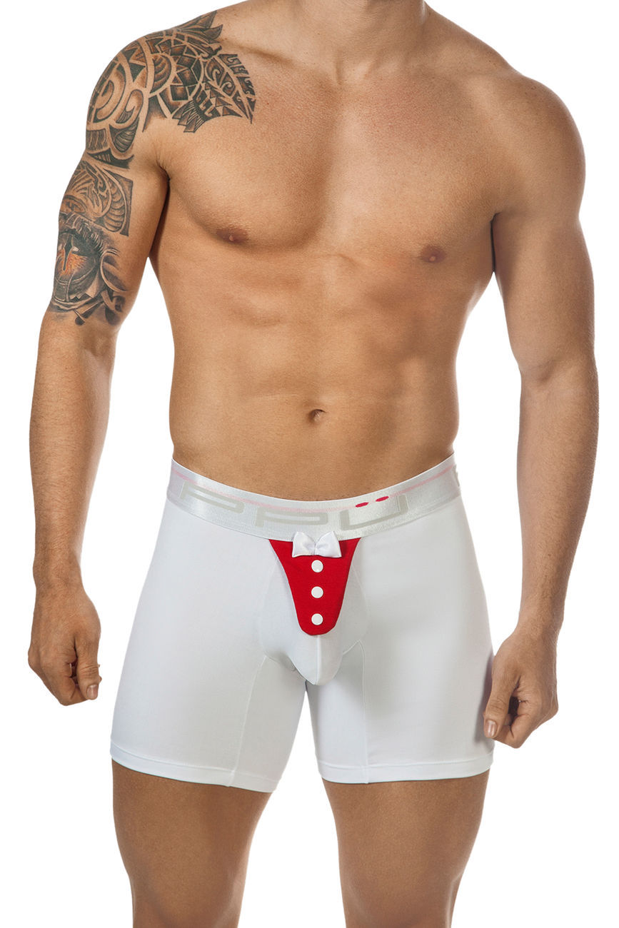 PPU 1325 Tuxedo Boxershorts Farbe Weiß