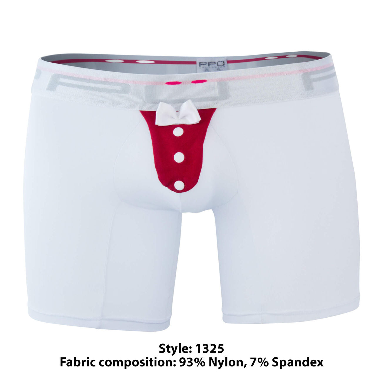 PPU 1325 Tuxedo Boxershorts Farbe Weiß