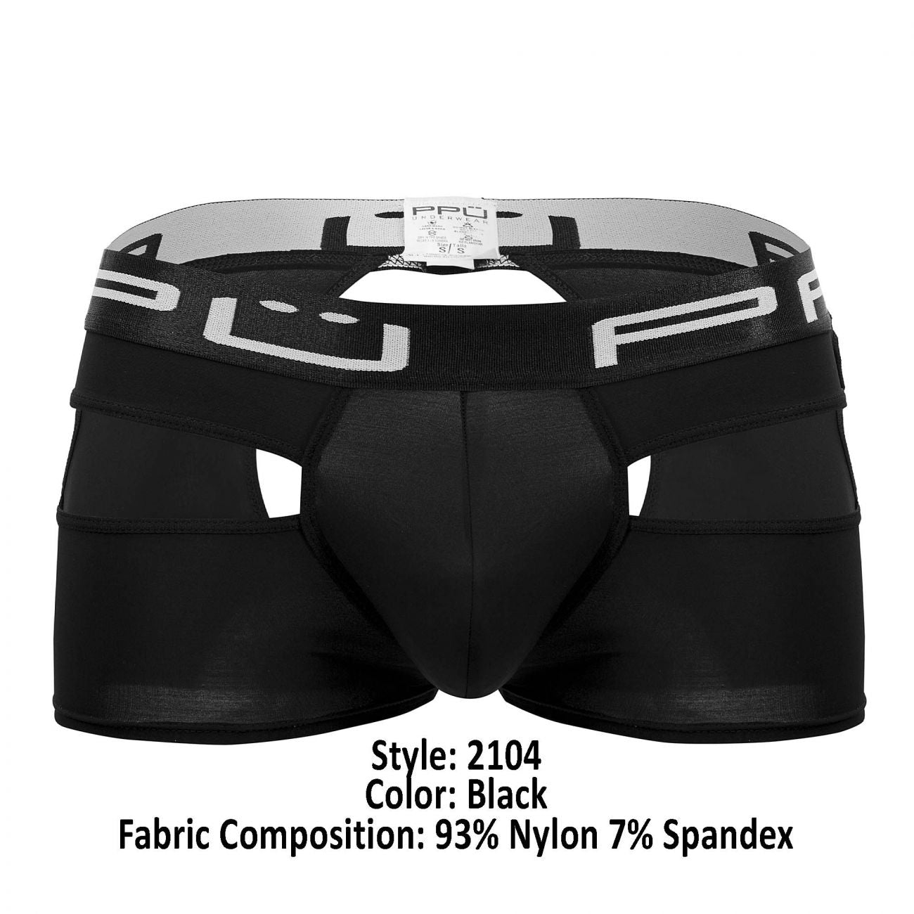 PPU 2104 Open Back Trunks Color Black