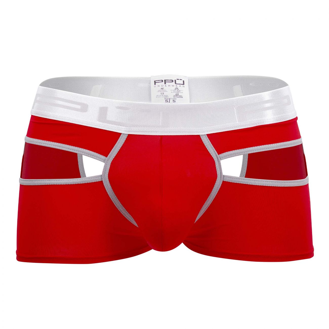 PPU 2104 Open Back Trunks Color Red