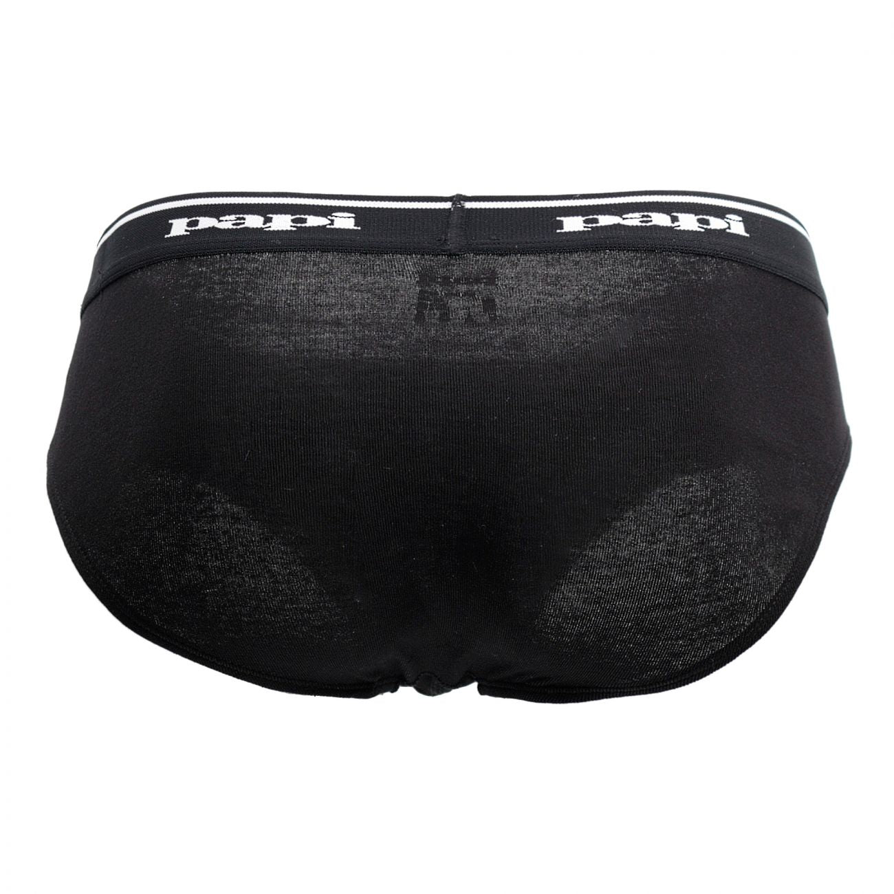 Papi 554101-001 3PK 1X1 Rib Low Rise Brief Color Black