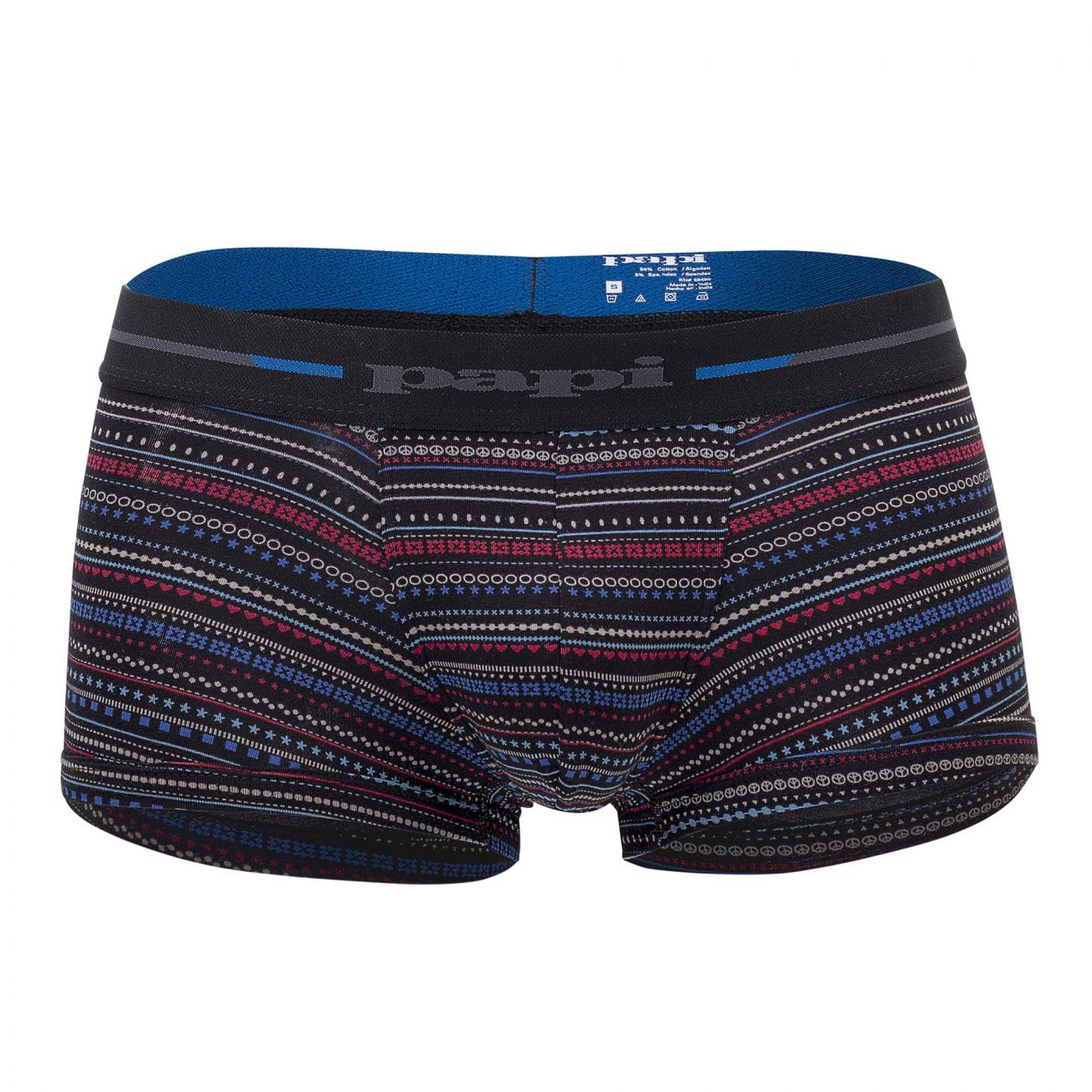 Papi 554569-968 Pencil Stripes Brazilian Trunks Color Black-Blue