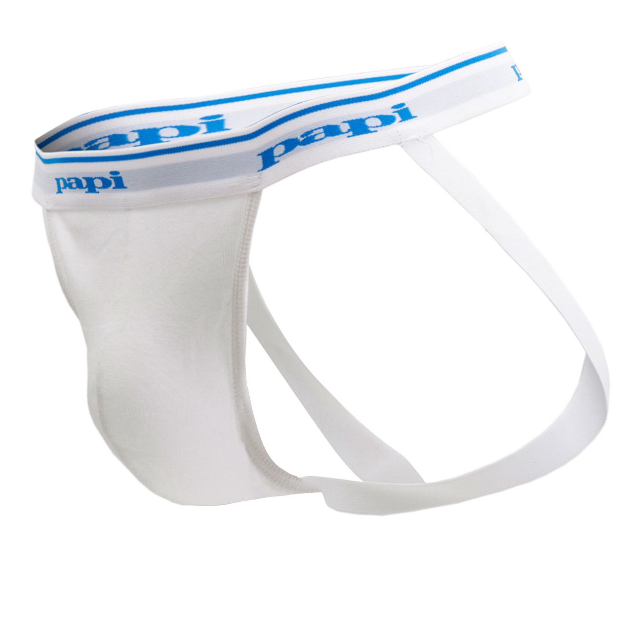 Papi 705910W-100 3PK 1X1 Rib Jockstrap Color White