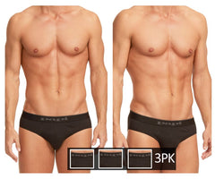 Papi 980403-001 3PK Cotton Stretch Brief Color Black