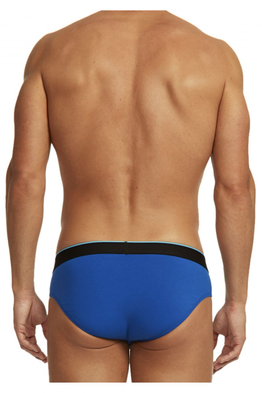 Papi 980403-941 3PK Cotton Stretch Brief Color Black-Cobalt-Blue