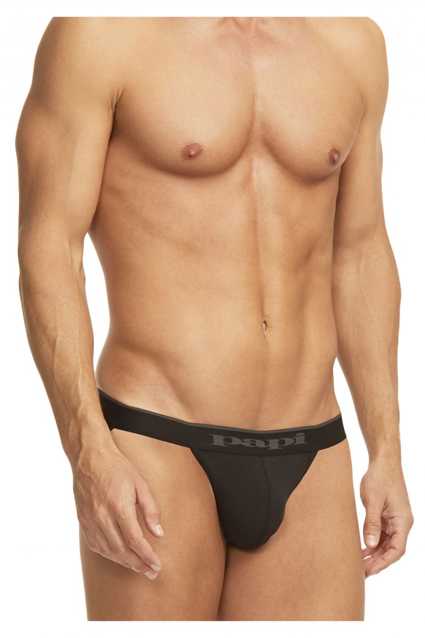 Papi 980911-001 3PK Cotton Stretch Jockstrap Color Black