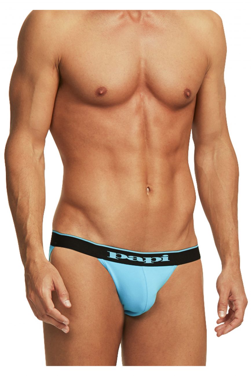 Papi 980911-941 3PK Cotton Stretch Jockstrap Color Black-Cobalt-Blue