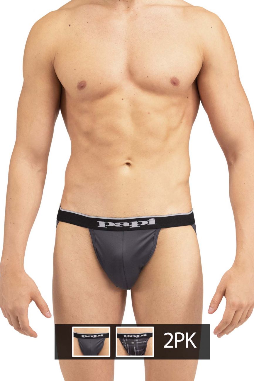 Jockstrap Papi UMPA006 2PK Couleur Noir-Gris