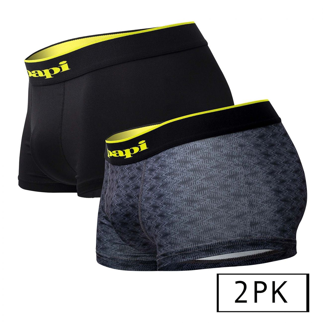 Papi UMPA048 2PK Microflex Brazilian Trunks Farbe Anthrazit-Grafik