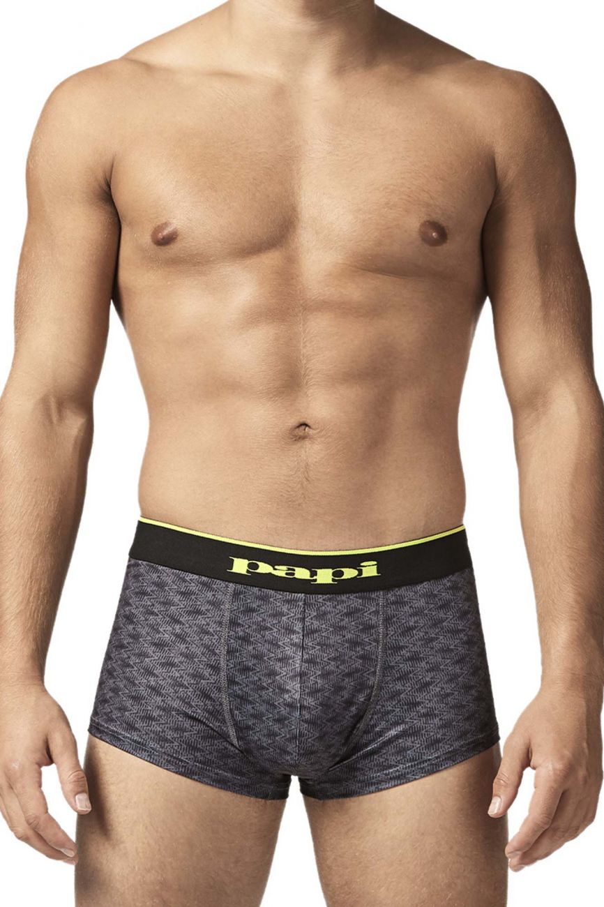 Papi UMPA048 2PK Microflex Brazilian Trunks Farbe Anthrazit-Grafik