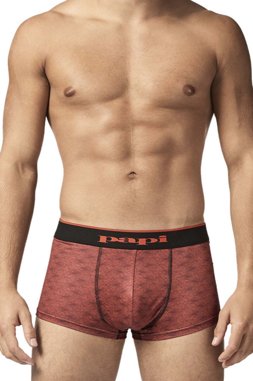 Papi UMPA048 2PK Microflex Brazilian Trunks Farbe Rot-Grafik