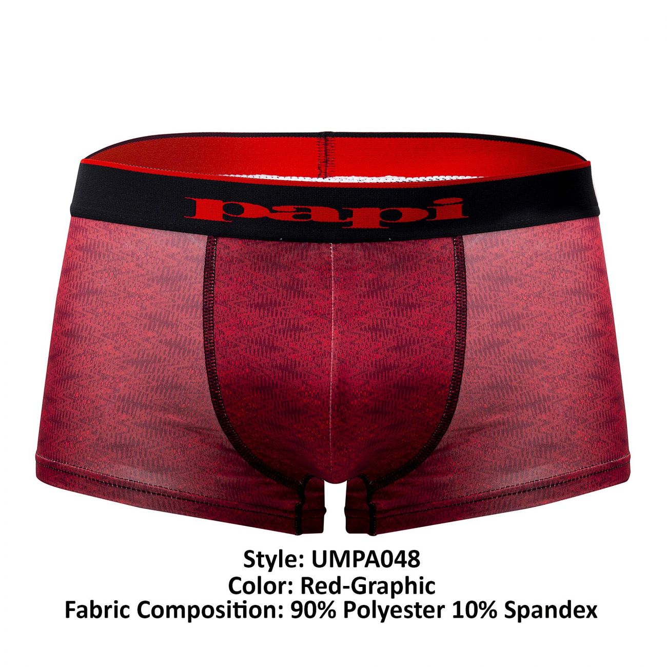 Papi UMPA048 2PK Microflex Brazilian Trunks Farbe Rot-Grafik