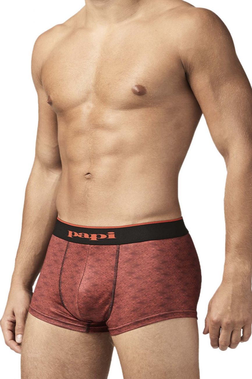 Papi UMPA048 2PK Microflex Brazilian Trunks Farbe Rot-Grafik