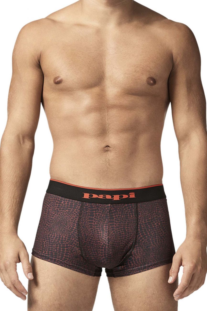 Papi UMPA048 2PK Microflex Brazilian Trunks Farbe Rot-Leopard