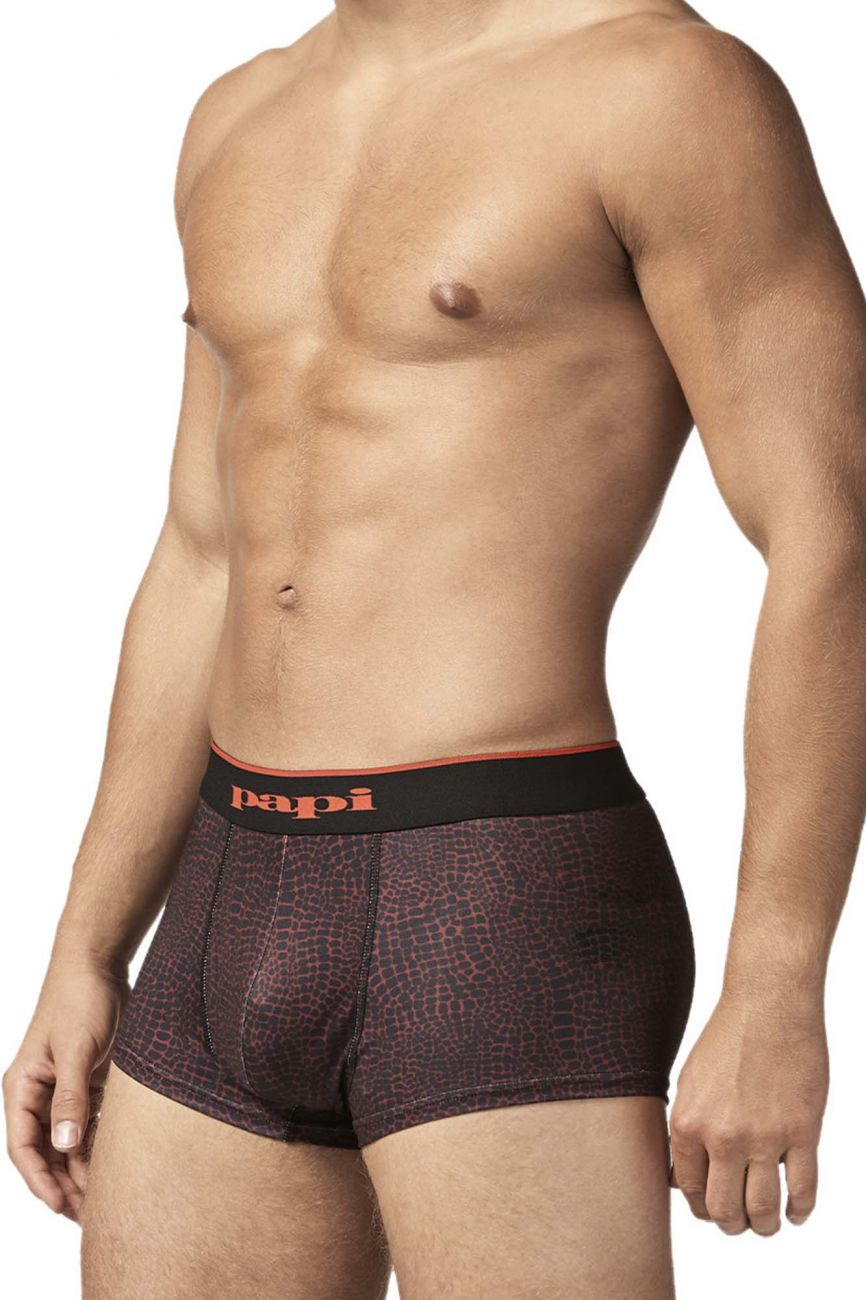 Papi UMPA048 2PK Microflex Brazilian Trunks Farbe Rot-Leopard