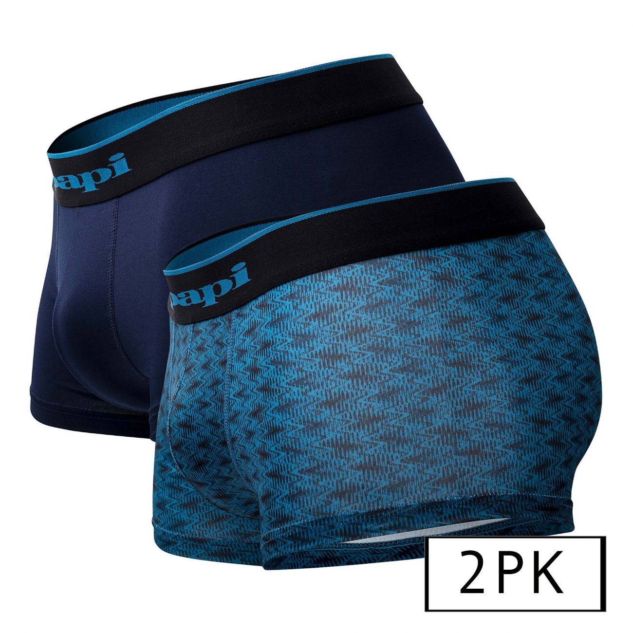 Papi UMPA048 2PK Microflex Brazilian Trunks Farbe Teal-Graphic