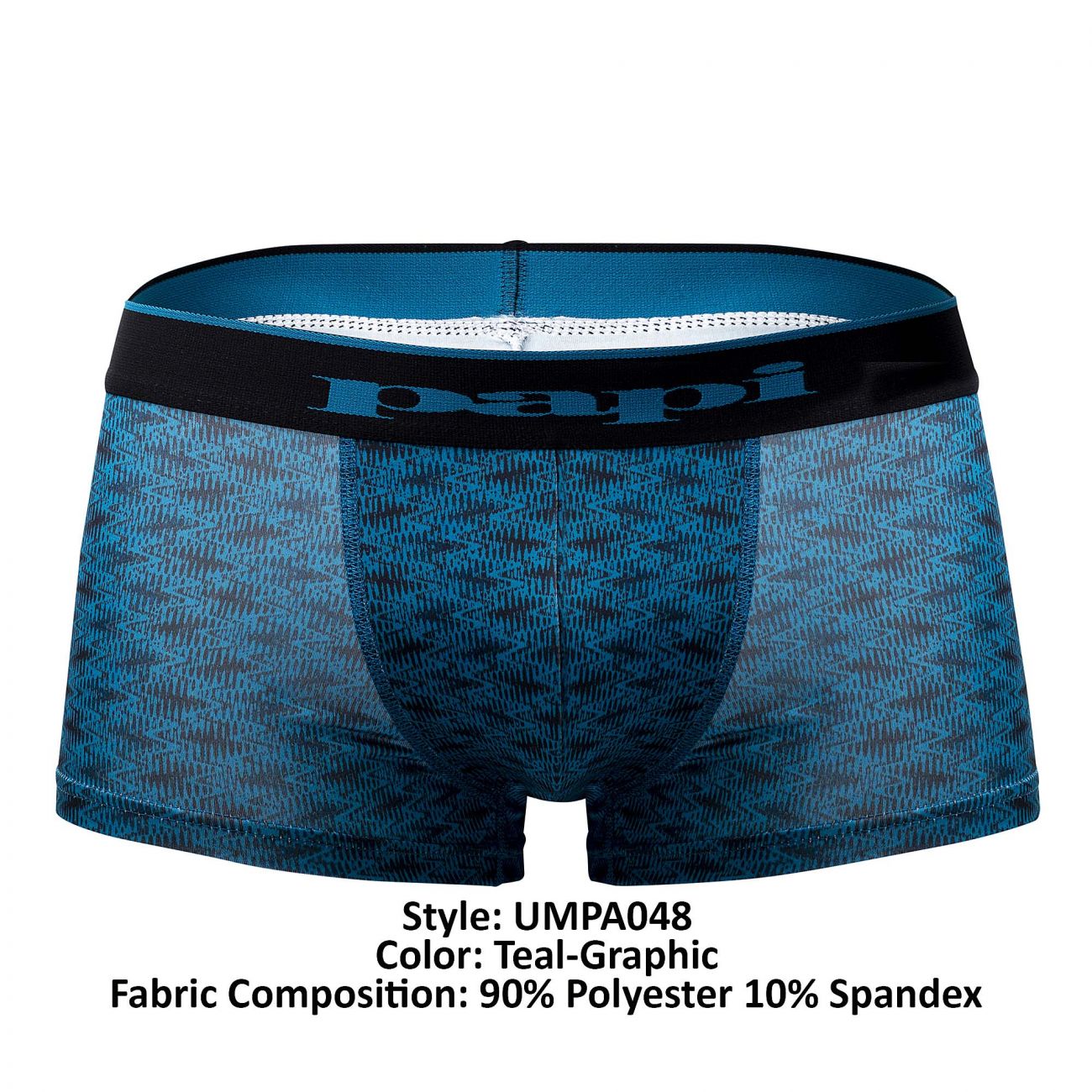 Papi UMPA048 2PK Microflex Brazilian Trunks Farbe Teal-Graphic