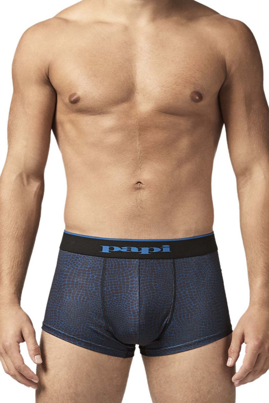 Papi UMPA048 2PK Microflex Brazilian Trunks Farbe Blaugrün-Leopard