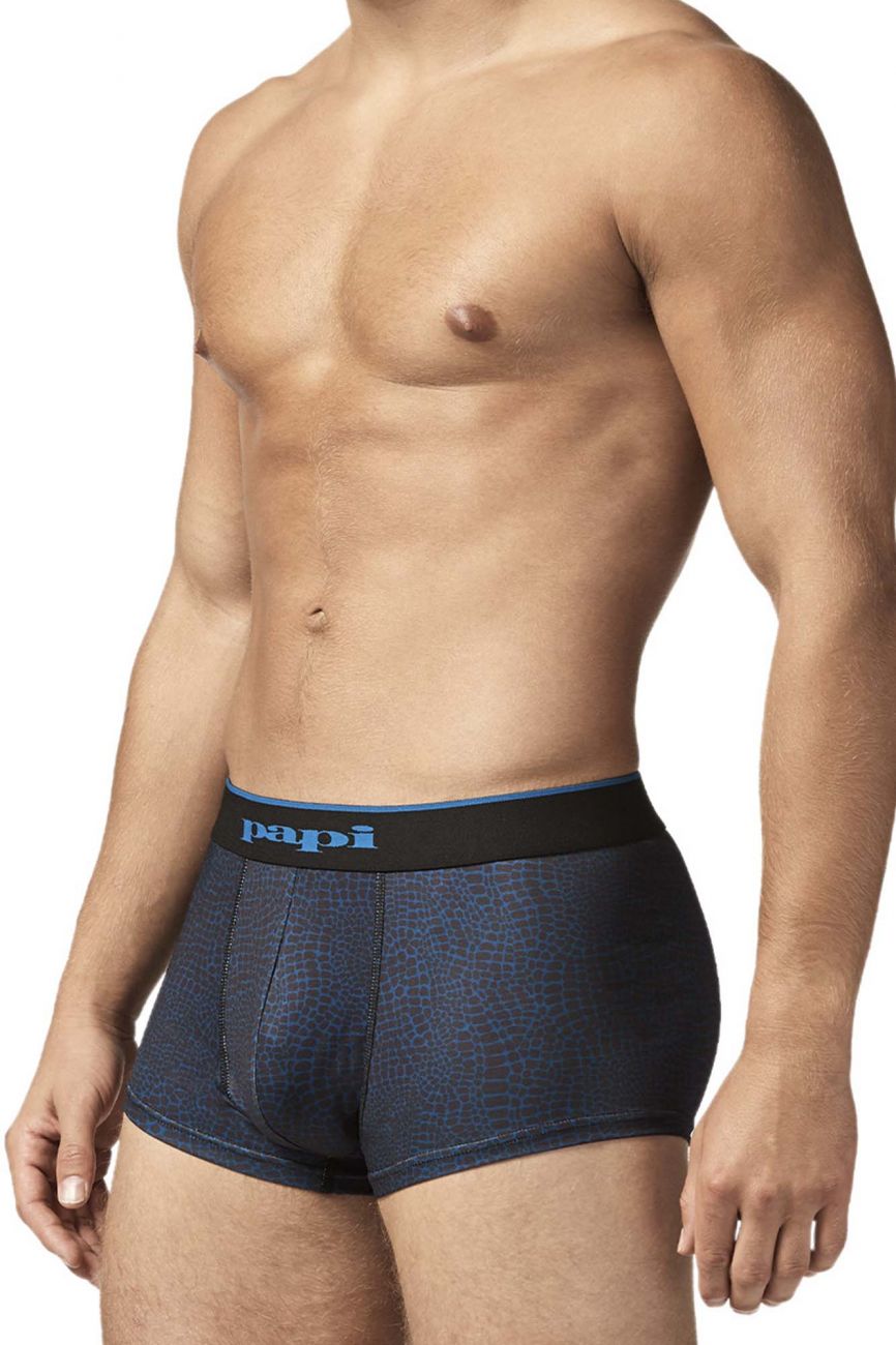 Papi UMPA048 2PK Microflex Brazilian Trunks Farbe Blaugrün-Leopard