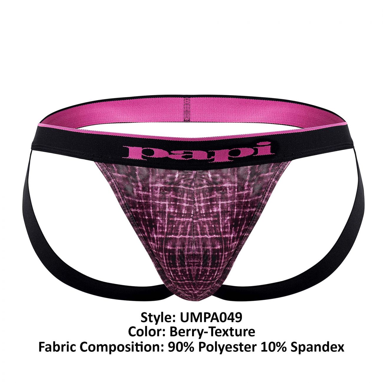 Papi UMPA049 2PK Microflex Jockstrap Farbe Beerentextur