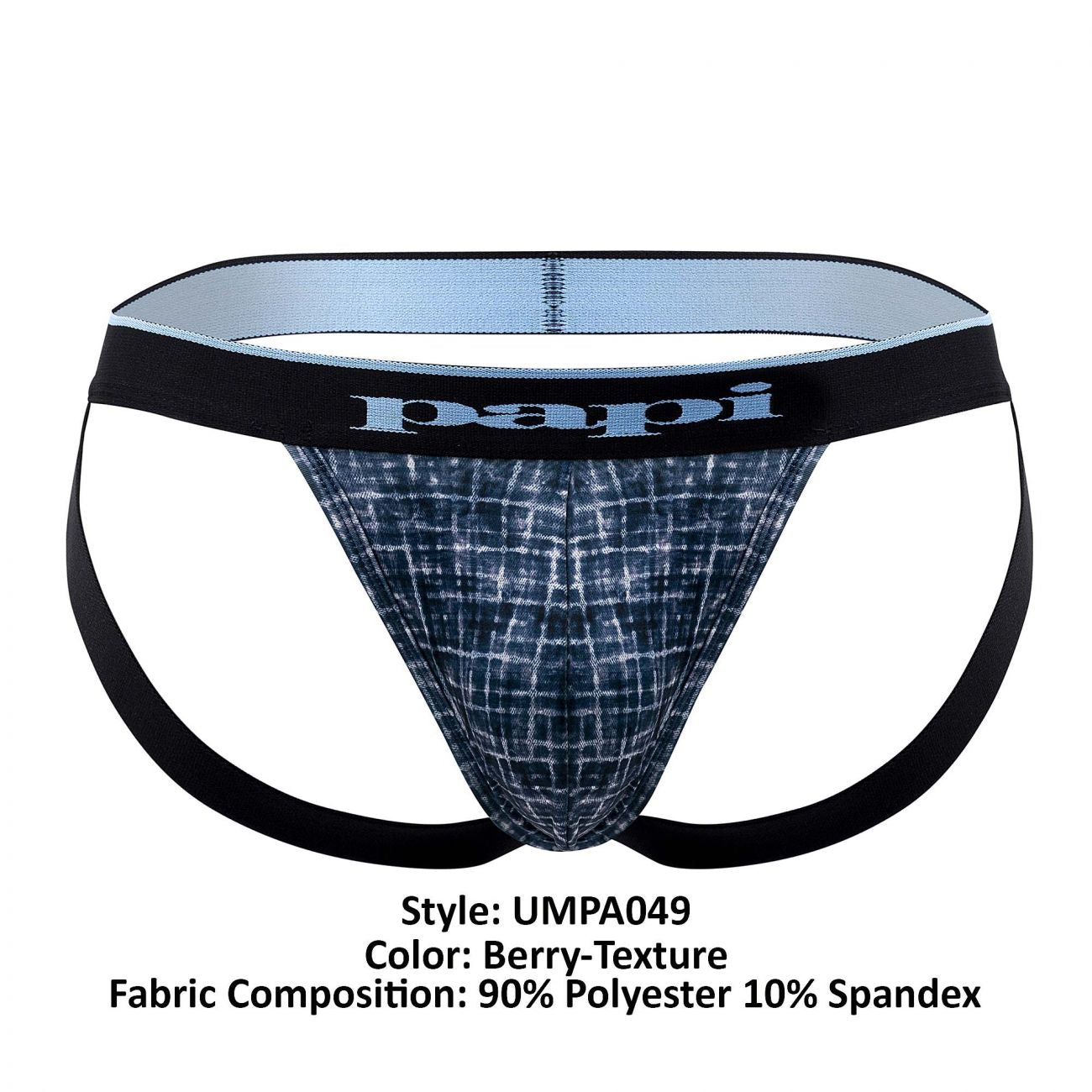 Papi UMPA049 2PK Microflex Jockstrap Farbe Blau-Textur