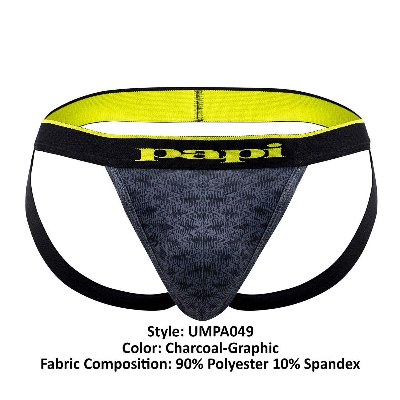 Jockstrap Papi UMPA049 2PK Microflex Couleur Charbon-Graphique