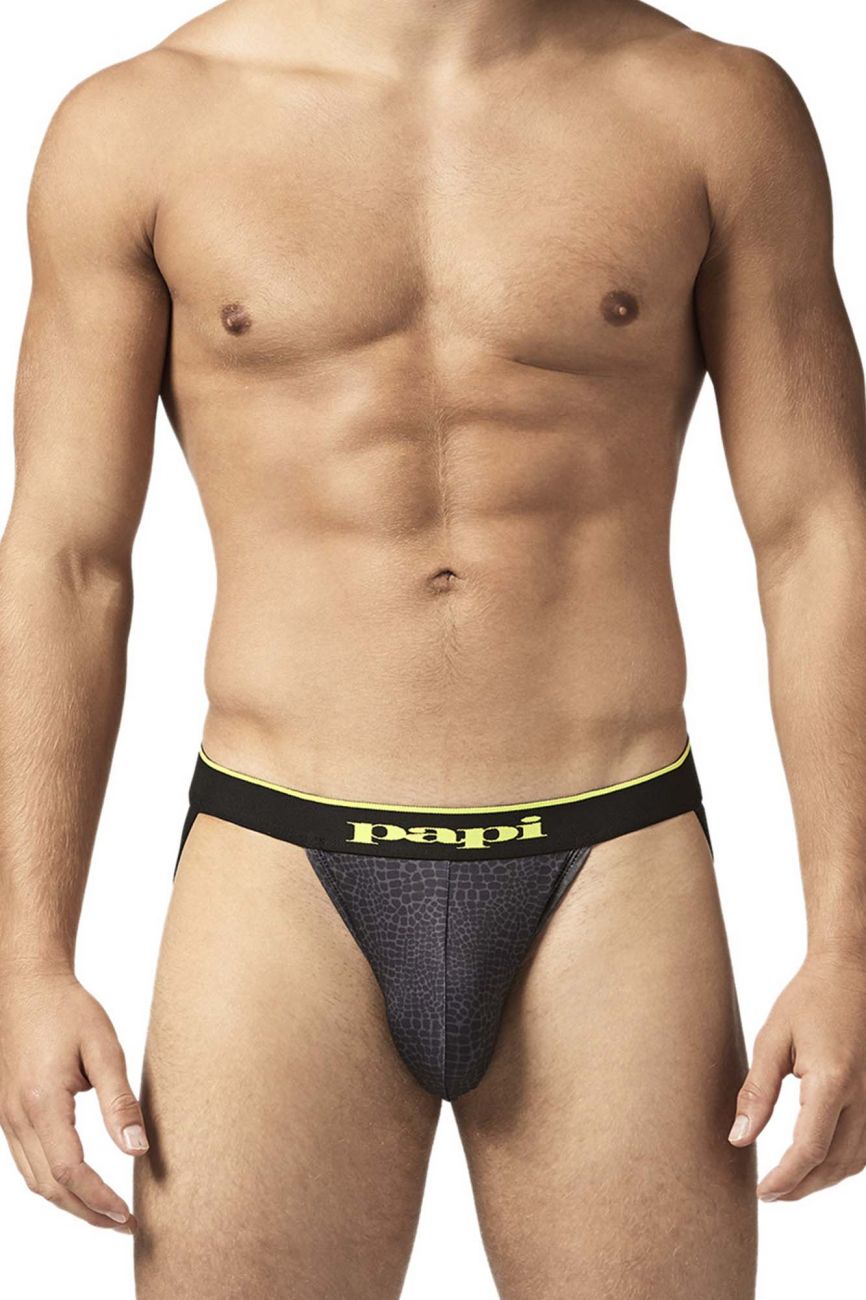 Jockstrap Papi UMPA049 2PK Microflex Couleur Charbon-Léopard