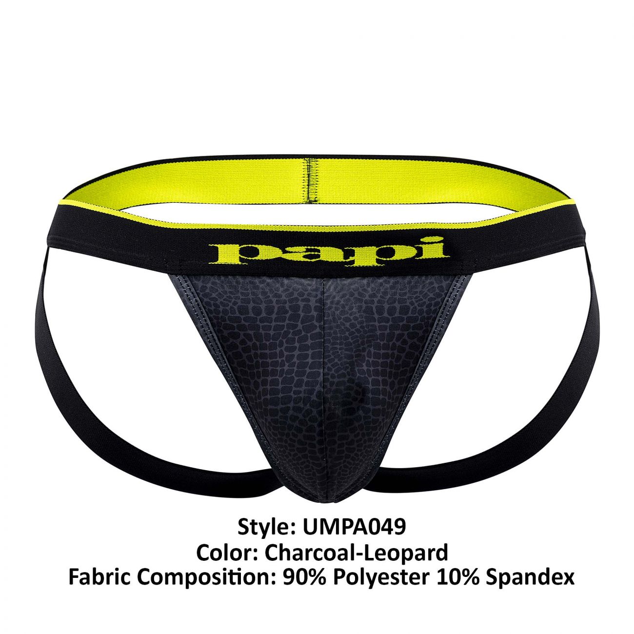 Jockstrap Papi UMPA049 2PK Microflex Couleur Charbon-Léopard