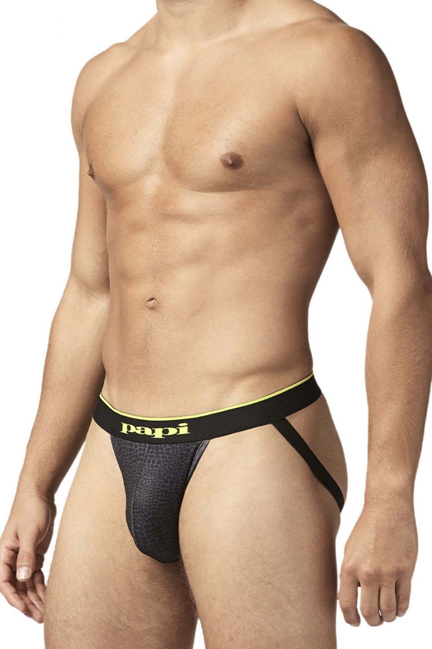 Jockstrap Papi UMPA049 2PK Microflex Couleur Charbon-Léopard