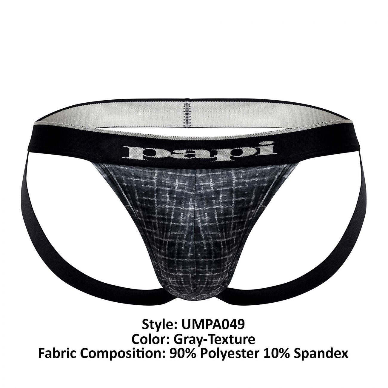 Jockstrap Papi UMPA049 2PK Microflex Couleur Gris-Texture