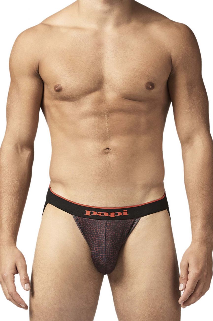 Jockstrap Papi UMPA049 2PK Microflex Couleur Rouge-Léopard