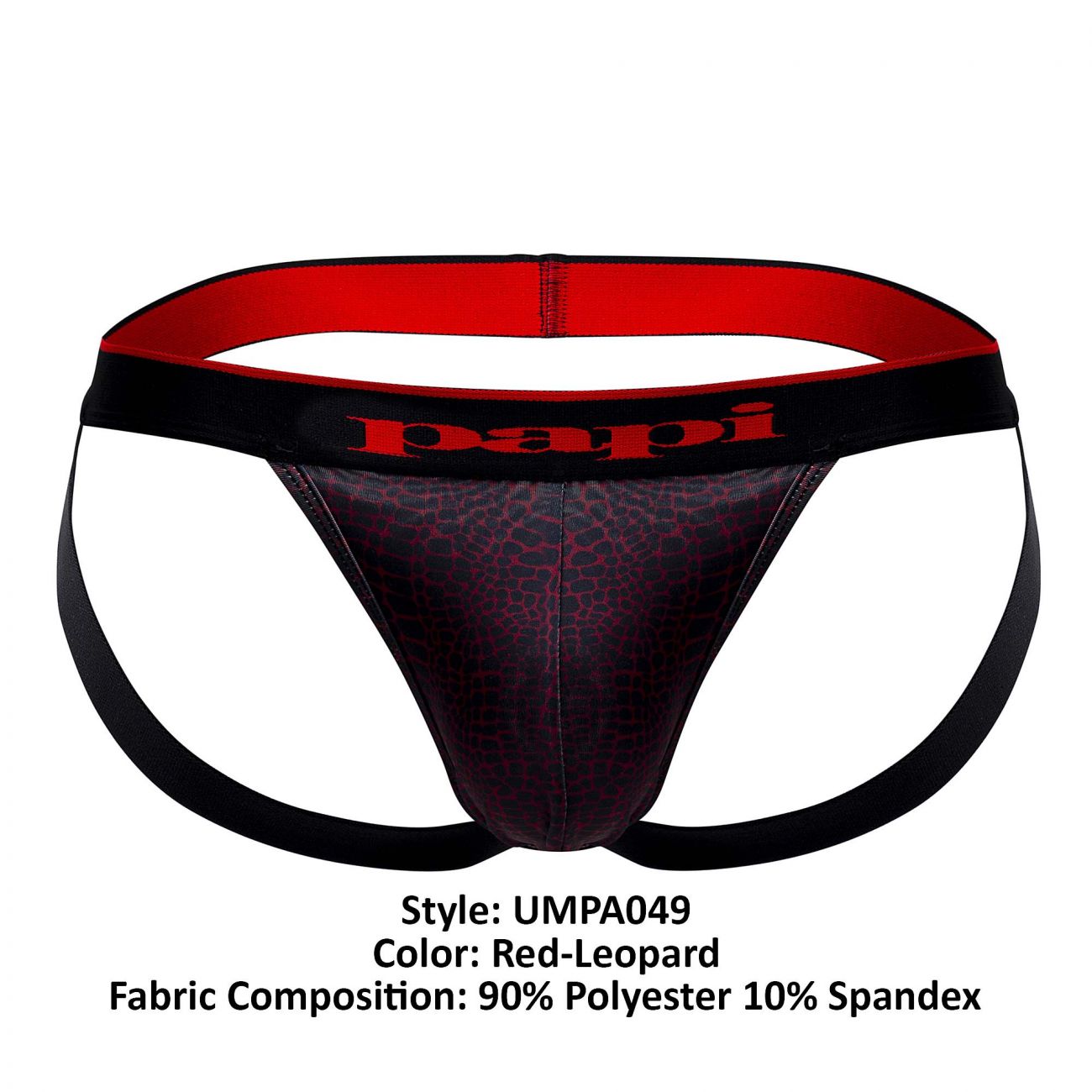 Jockstrap Papi UMPA049 2PK Microflex Couleur Rouge-Léopard