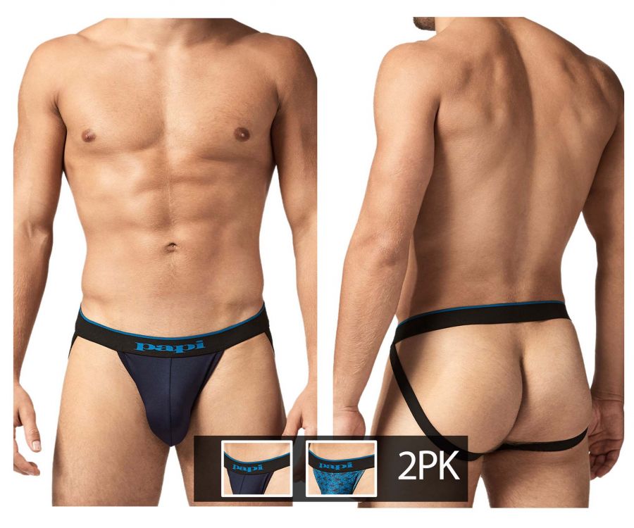 Jockstrap Papi UMPA049 2PK Microflex Couleur Bleu sarcelle-Graphique