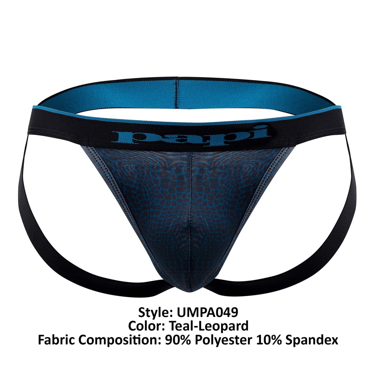 Jockstrap Papi UMPA049 2PK Microflex Couleur Bleu sarcelle-Léopard