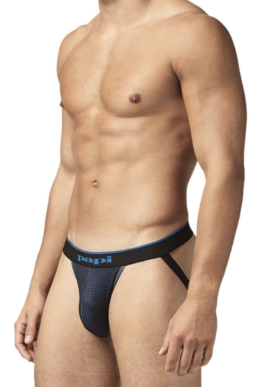 Jockstrap Papi UMPA049 2PK Microflex Couleur Bleu sarcelle-Léopard