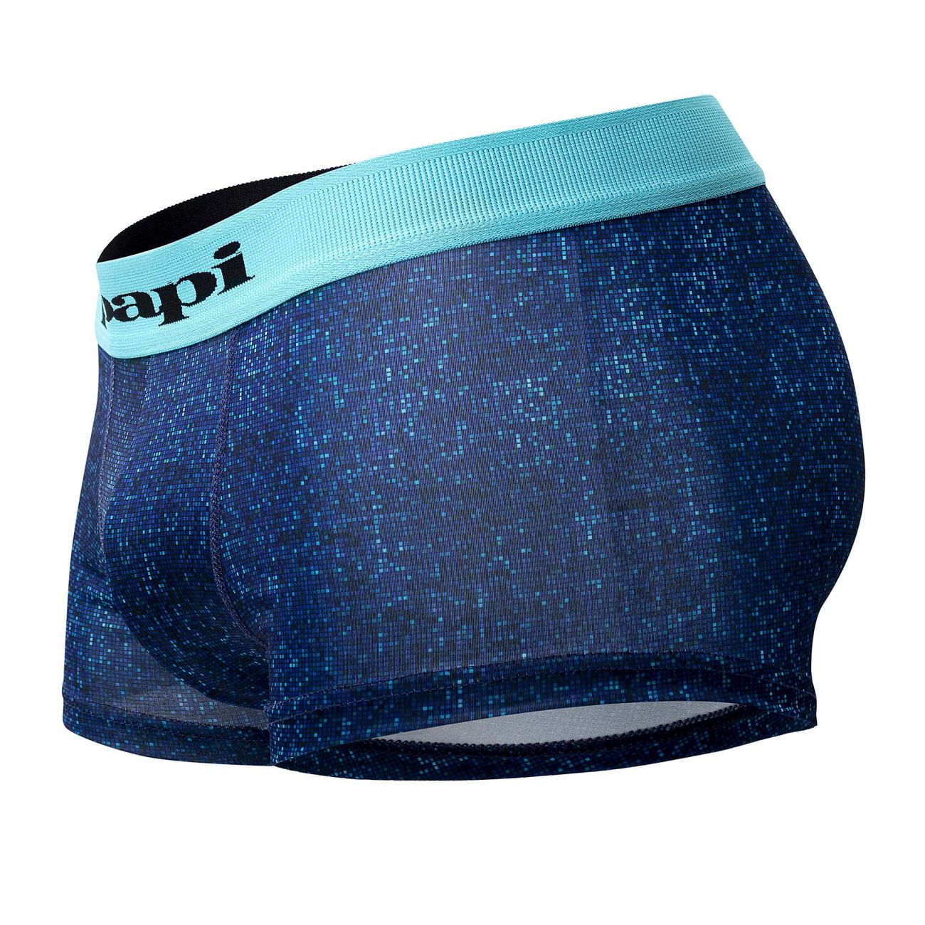 Papi UMPA050 Fashion Microflex Brazilian Trunks Farbe Blau Pixel Print