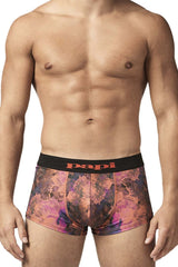 Papi UMPA050 Fashion Microflex Brazilian Trunks Color Sunset Multi Print