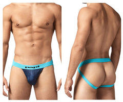 Papi UMPA051 Fashion Microflex Brazilian Jockstrap Farbe Blau Pixel Print