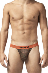 Jockstrap brésilien Papi UMPA051 Fashion Microflex Couleur Orange Pixel Print